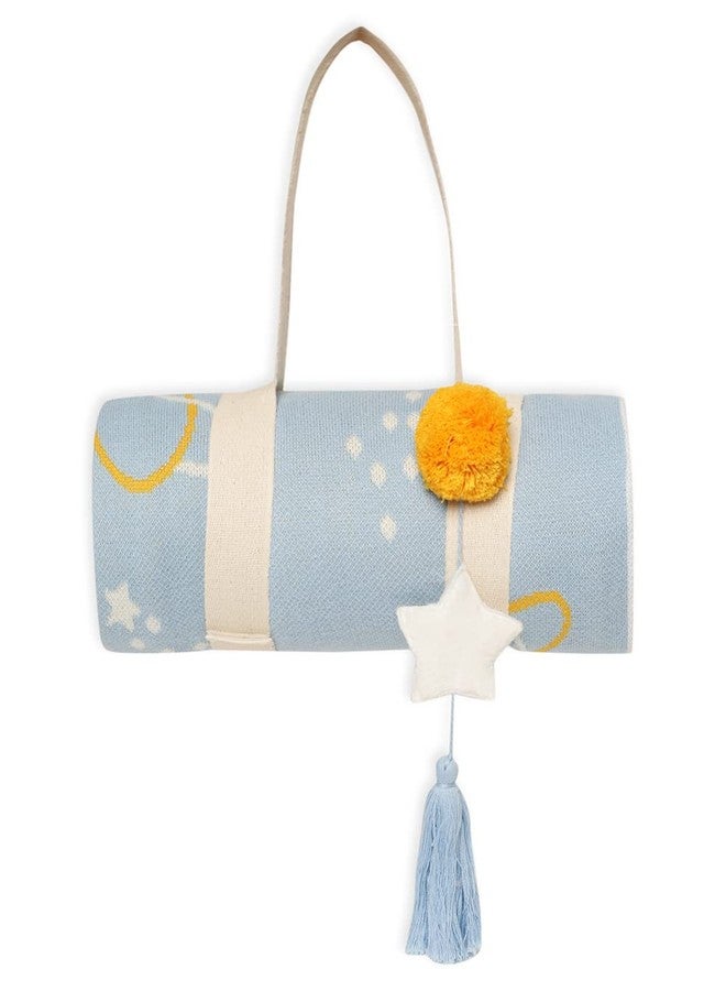 Mi Arcus 100% Cotton Knitted Lightweight Soft Printed All Weather Blanket 2-6 Y -Blue - Image 4