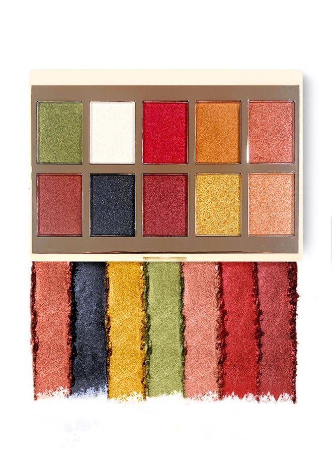 JUST GOLD Justgold Master Professional Collection 10 Color Eyeshadow Palette Highly Pigmented Blendable Long Lasting Shimmer Shade For Party for Women Girls (#562-01) - Image 1