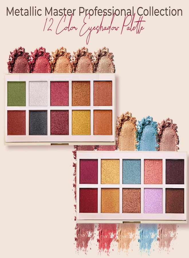 JUST GOLD Justgold Master Professional Collection 10 Color Eyeshadow Palette Highly Pigmented Blendable Long Lasting Shimmer Shade For Party for Women Girls (#562-01) - Image 2