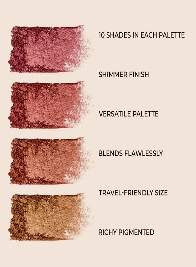 JUST GOLD Justgold Master Professional Collection 10 Color Eyeshadow Palette Highly Pigmented Blendable Long Lasting Shimmer Shade For Party for Women Girls (#562-01) - Image 3