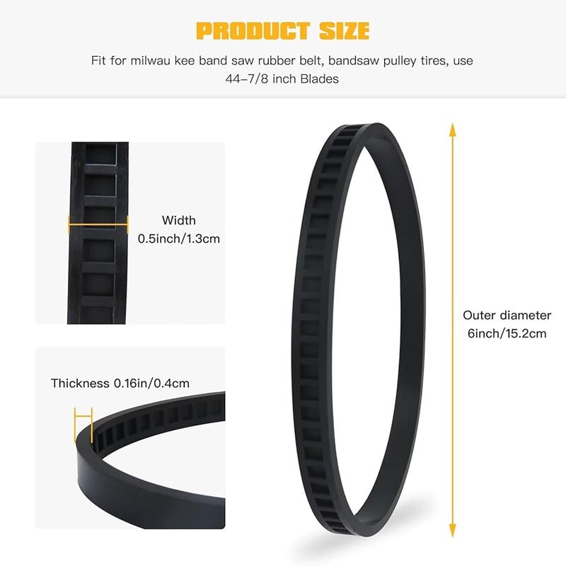 4 Pack Band Saw Blade Pulley Tires 45 69 0010 Replacement for Electric Corded Band Saws - Image 3