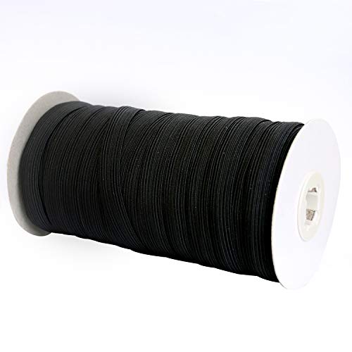 Toommooney 50 Yards Length 1/2" Width Flat Elastic Band for Sewing Stretch Elastic Cord for DIY Projects, Arts & Crafts (Black) - Image 2