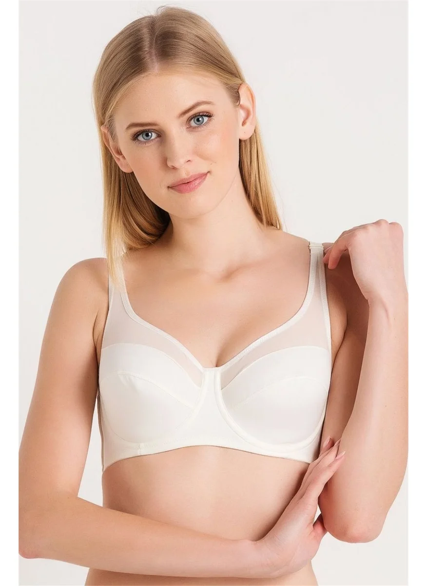 Magic Form 3983 Women's Ecru Non-Sponge Plain Fabric Underwire Minimizer Bra