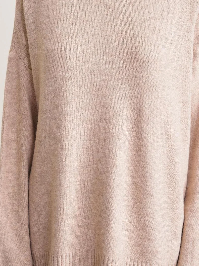 Mixray Beige Natural Mixray Oversized Knitwear Sweater for Women | Best Price UAE