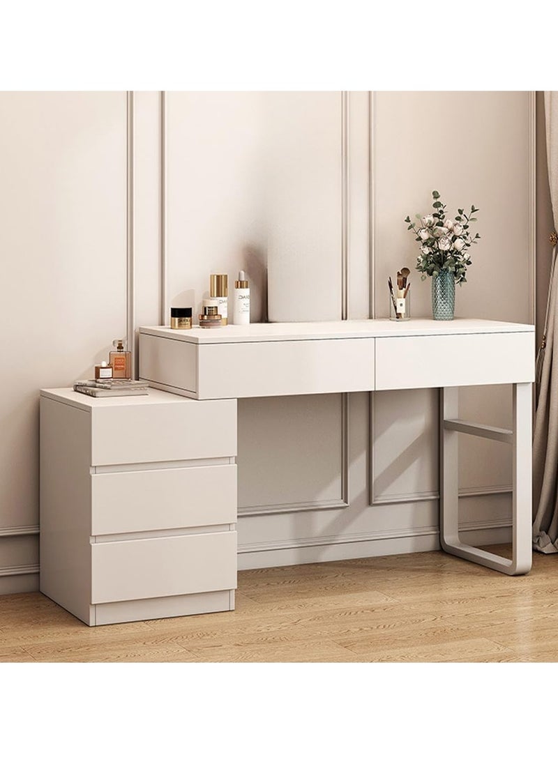 JOMILA Vanity Desk, Makeup Vanity Desk Without Mirrors and Lights Vanity Table Modern Makeup Table Dressing Table for Bedroom,Makeup Room, White 