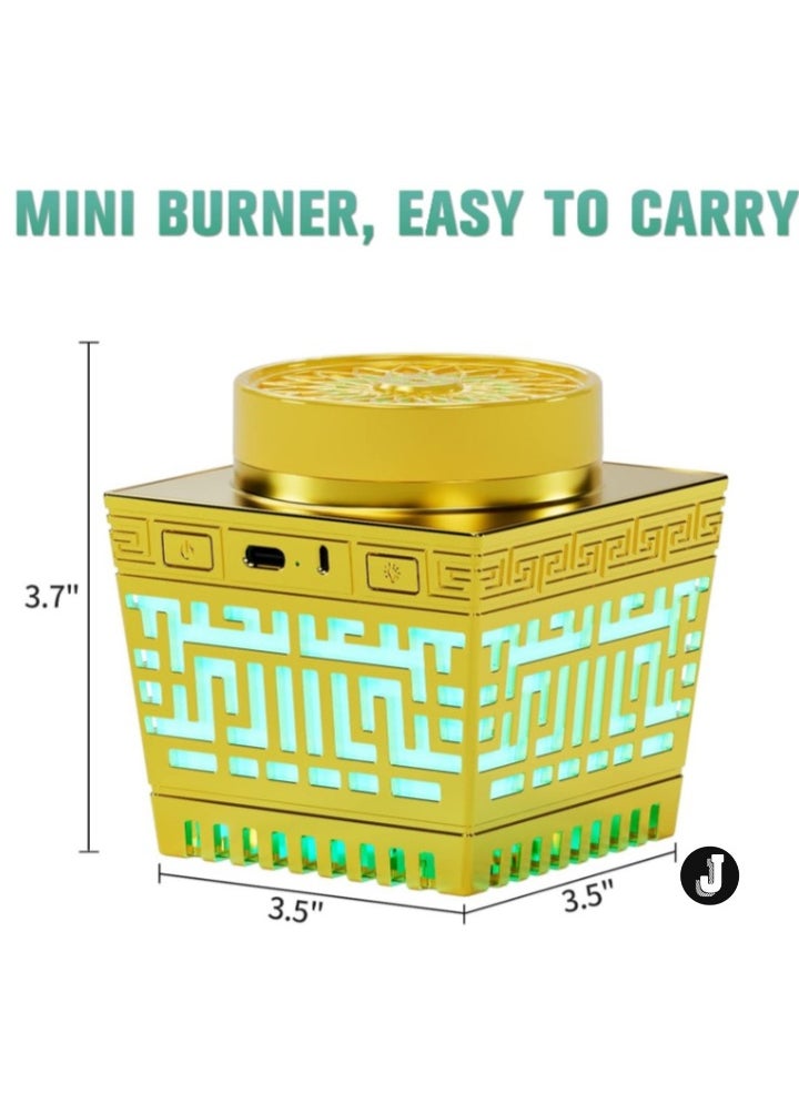 JAJEEK "NEW Quran Speaker & Mini Incense Burner Bakhoor – Bluetooth Speaker with Remote Control, 114 Quran Chapters & Multicolor Night Light"  - Image 4