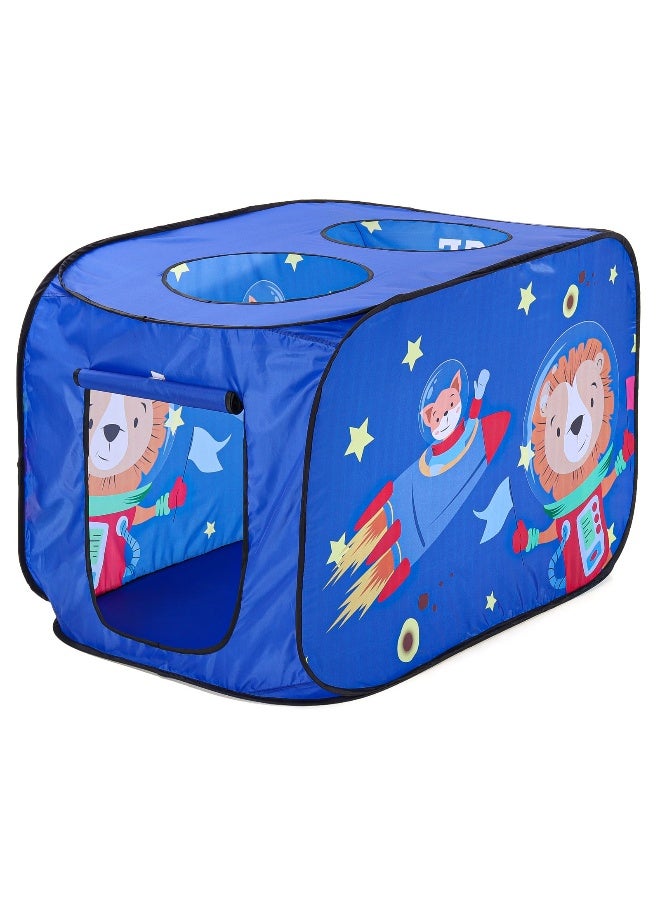 PlayNation Play Nation Space Theme Pop-Up Play Tent House, Foldable, Encourages Imaginative Play, BIS Certified, 3 Years+, L 72 x B 72 x H 112 cm - Blue - Image 2