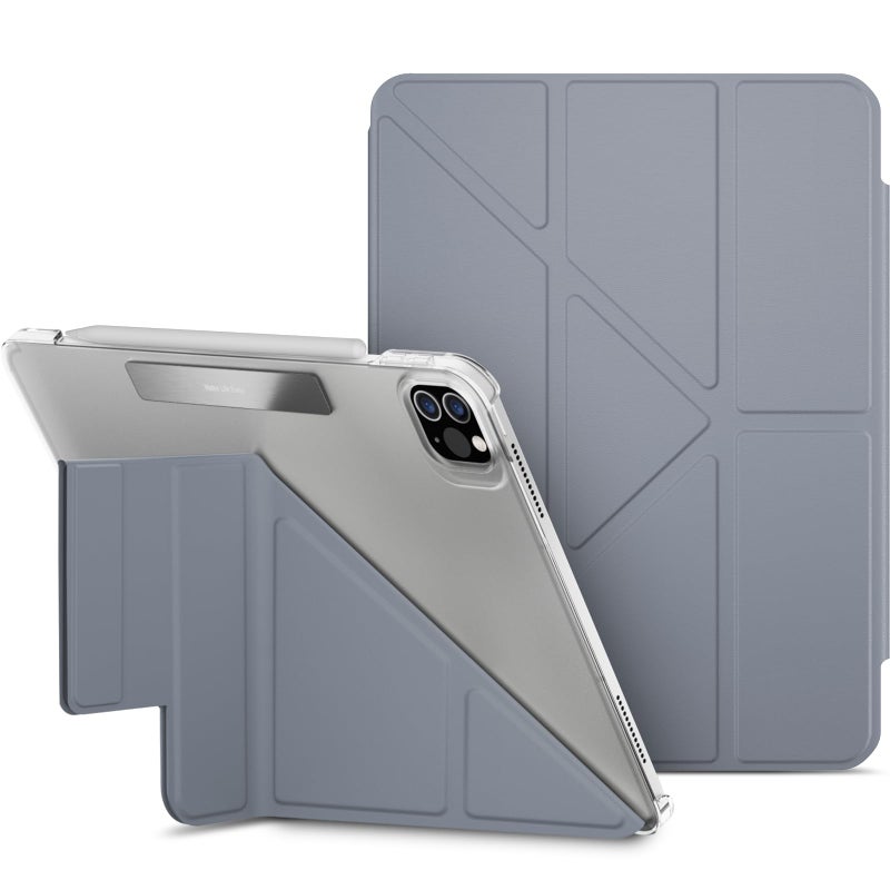 MAGEASY Case for iPad Pro 11 Folio Case with MultiAngle Stand Apple Pencil Holder StainResistant Compatible with iPad Pro 11 20182022 iPad Air 5th4th Gen Facet Alaskan Blue