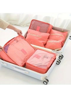 TRAVEL 6 Piece Travel Organizer Set - Large Capacity, Portable Luggage Packing Cubes for Clothes, Shoes, Underwear - Durable Polyester, Easy Care, Travel Organizers for Packing Luggage  - Image 3