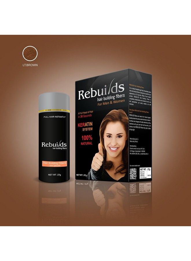 Rebuilds Hair Fibers Light Brown 27 Grams - Image 4