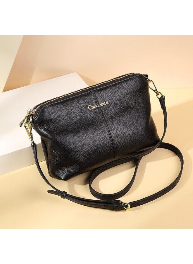 Crocodile New Year Gift Versatile Women's Handbag, Top-grain Leather Crossbody Bag, Simple Ladies' Shoulder Bag, Birthday Present - Image 1