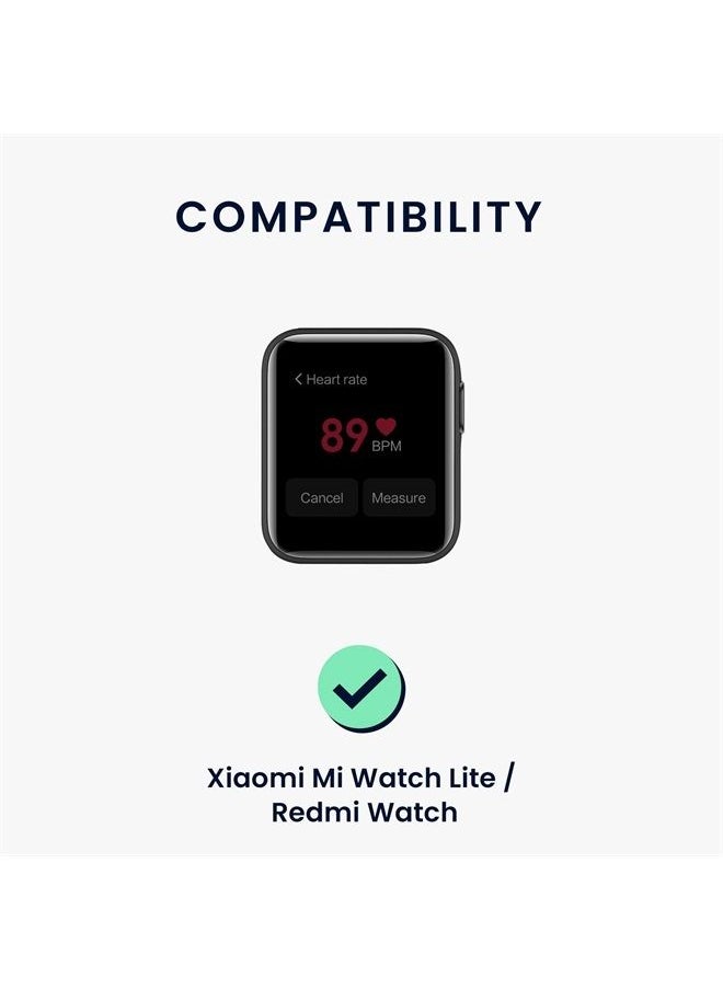 kwmobile - Straps Compatible with Xiaomi Mi Watch Lite/Redmi Watch Straps - 2x Replacement Silicone Watch Bands - Black/Green/Black/Red - Image 1