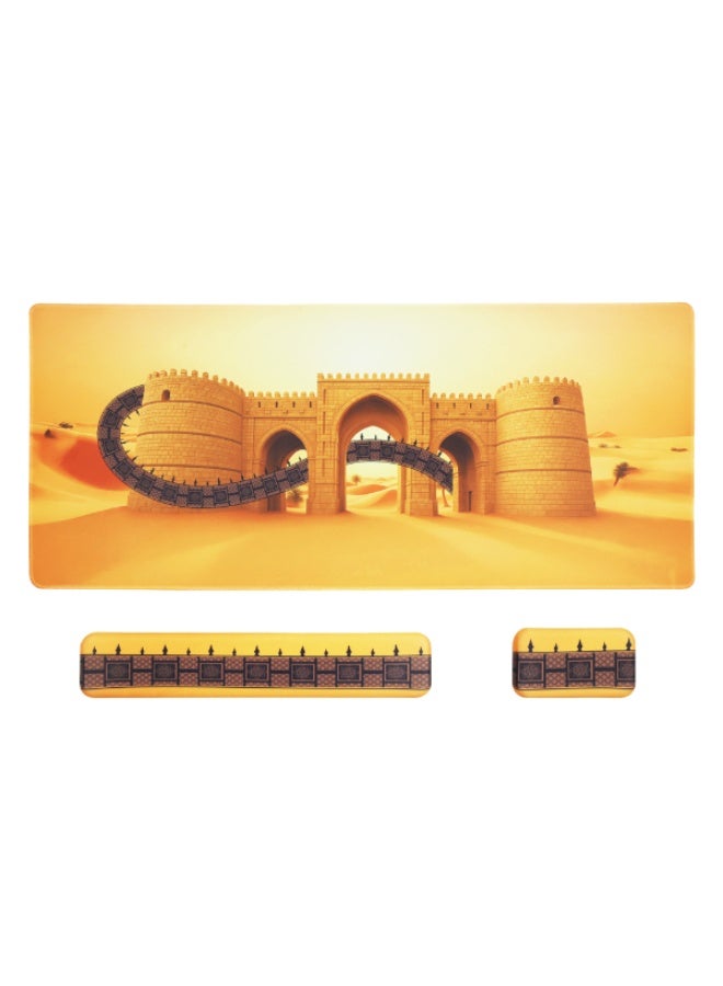 ثيرمو مجموعة ماوس باد تراثية احترافية TM05 مقاس XXL مع مسند كيبورد ومسند ماوس جودة عالية - Image 1