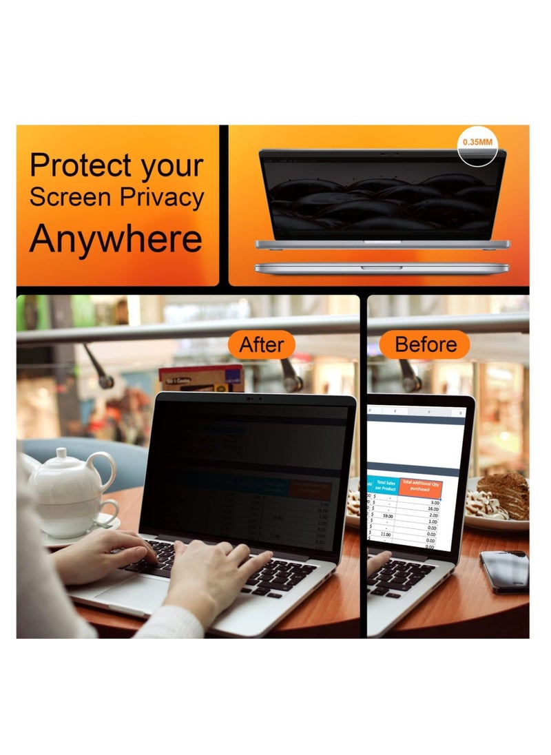 SYOSI - Magnetic Privacy Screen Filter for MacBook Pro 16 Inch 2021(M1 Pro / M1 Max, A2485, Removable Anti Blue Light Glare Filter Privacy Screen Protector Compatible with 16.2'' Apple Mac Laptop - Image 1
