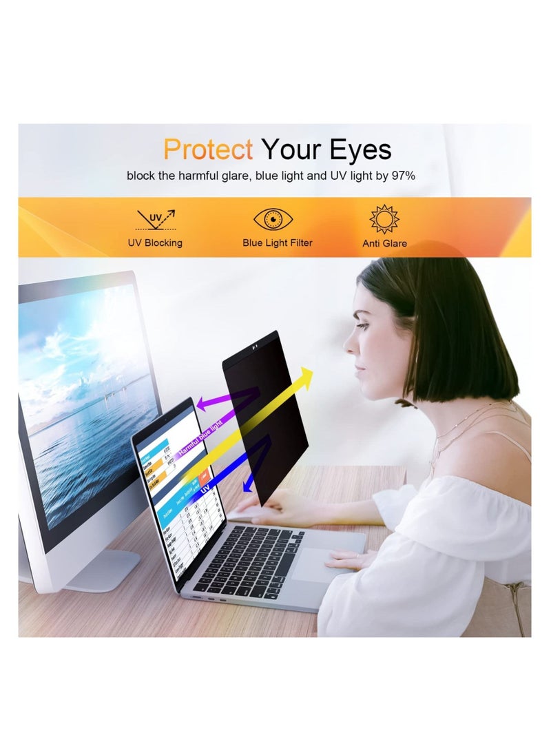 SYOSI - Magnetic Privacy Screen Filter for MacBook Pro 16 Inch 2021(M1 Pro / M1 Max, A2485, Removable Anti Blue Light Glare Filter Privacy Screen Protector Compatible with 16.2'' Apple Mac Laptop - Image 1