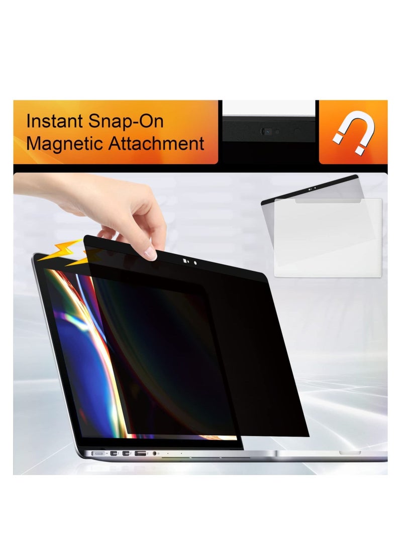 SYOSI - Magnetic Privacy Screen Filter for MacBook Pro 16 Inch 2021(M1 Pro / M1 Max, A2485, Removable Anti Blue Light Glare Filter Privacy Screen Protector Compatible with 16.2'' Apple Mac Laptop - Image 1