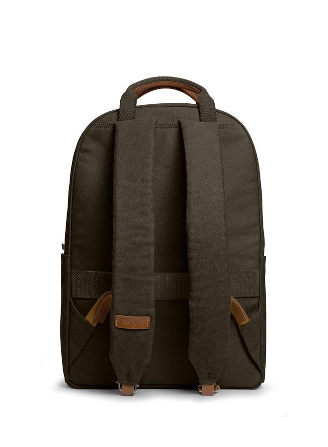 دايلي أوبجيكتز حقيبة ظهر يومية من DailyObjects بتصميم حقل القرنفل، تتسع لجهاز كمبيوتر محمول حتى 14 بوصة مع جيب مخصص للأمتعة | حقيبة سفر للجنسين | مصنوعة من قماش متين | جيوب وأقسام بسحاب - Image 2