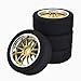 Shaluoman 4Pcs 110 OnRoad Foam Tires 9003 Wheel Rims 12mm Hex for HSP HPI RC Racing Car Toy Gold - Image 3