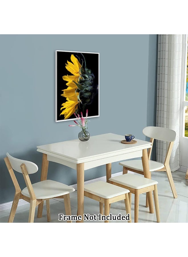 Home Trove Canvas Prints Wall Art For Home and Office Wall Decoration Sunflower Side View Canvas Artwork Print Painting Picture Flower Modern Abstract Unframe Wall Art for Living Room Bedroom Kitchen 12x18inch  - Image 4