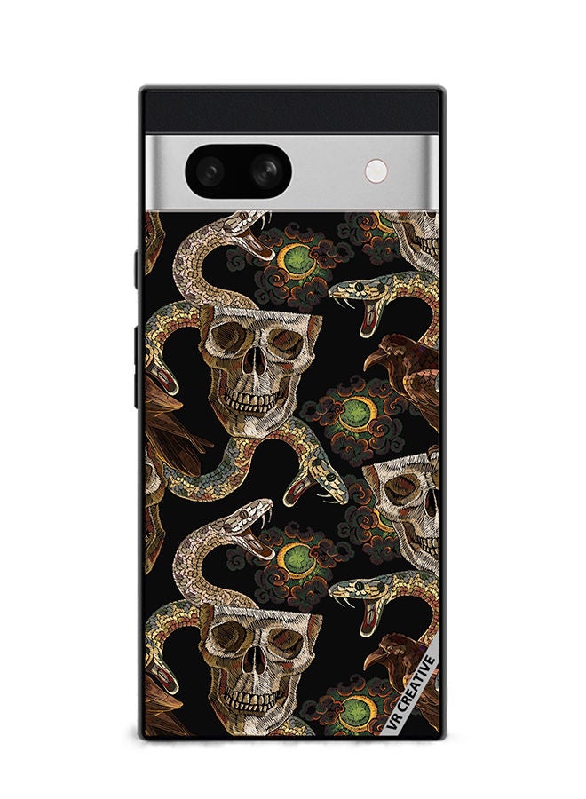 VR CREATIVE Protective Case Cover For Google Pixel 7a Horror Art Design Multicolour - Image 1