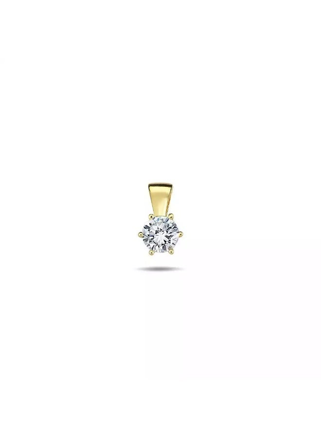 Ruby Art Gold 18K Pure Gold Pendant for women Medium circular gem pendant  -  0.59  Gram - Image 1