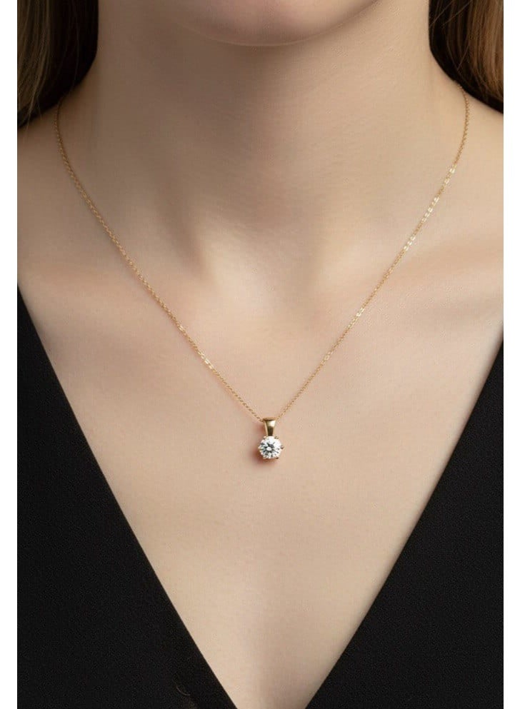 Ruby Art Gold 18K Pure Gold Pendant for women Medium circular gem pendant  -  0.59  Gram - Image 2