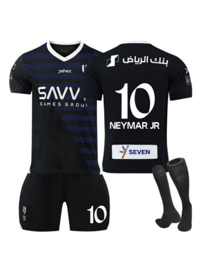 GGEROU Kids Football Jersey Set, Neymar 10# Third Away Kids Soccer Jersey Kit Shorts Socks Set Youth Sizes  - Image 1