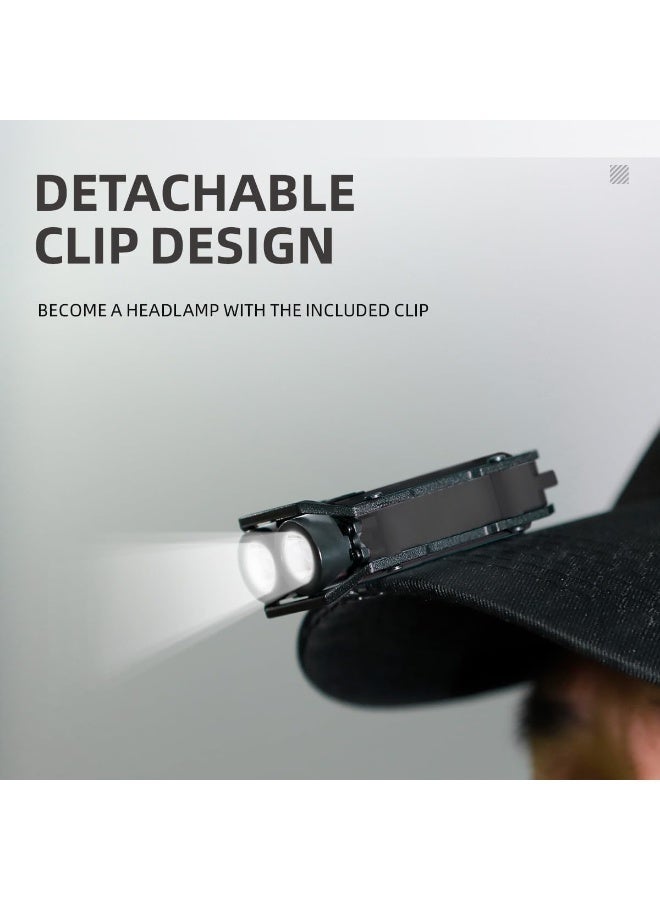 أوشيما مصباح فلاش صغير، مصباح جيب صغير محمول، مصباح غطاء مغناطيسي قابل لإعادة الشحن مع مشبك خلفي، مصباح فلاش لسلسلة المفاتيح الصغيرة قابل لإعادة الشحن للعمل في المخيمات مشية الكلاب - Image 4