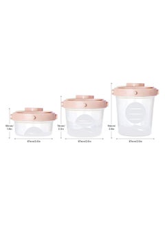 Excefore Baby Food Container, DELFINO 3 Pack 100% Airtight Leak-Proof with Measurement Indication Plastic Baby Food Storage Box for Fruit Puree Yogurt  - Image 2