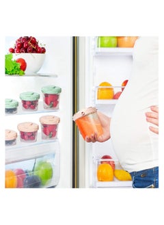 Excefore Baby Food Container, DELFINO 3 Pack 100% Airtight Leak-Proof with Measurement Indication Plastic Baby Food Storage Box for Fruit Puree Yogurt  - Image 4