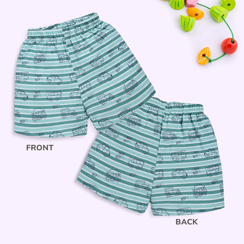 LuvLap Unisex Bermuda Shorts - Pack of 5 for Babies (6 to 12 Months) - Image 2