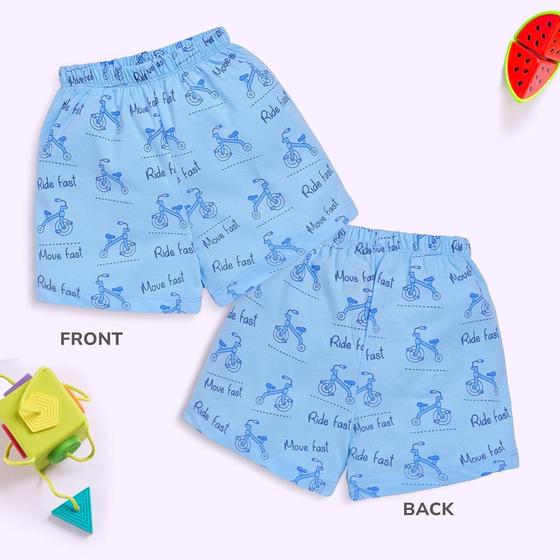 LuvLap Unisex Bermuda Shorts - Pack of 5 for Babies (6 to 12 Months) - Image 3