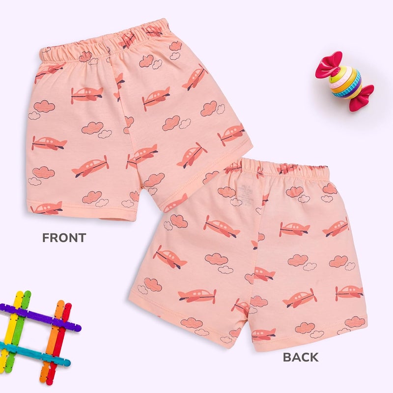LuvLap Unisex Bermuda Shorts - Pack of 5 for Babies (6 to 12 Months) - Image 4