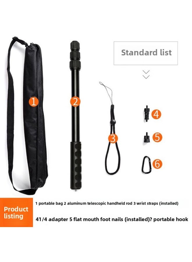Generic Flash D Seat Ii Generation E Seat L Gold H Seat Flash Seat External Reflective Umbrella Tripod Photography Light Stand Flash-Body Color:By-1505 Aluminum Tube Handheld Pole  - Image 1