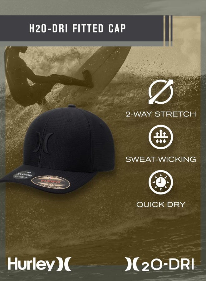 Hurley Men's Dri-fit Cutback Curved Bill Baseball Hat (Black, Large-X-Large) - Image 2