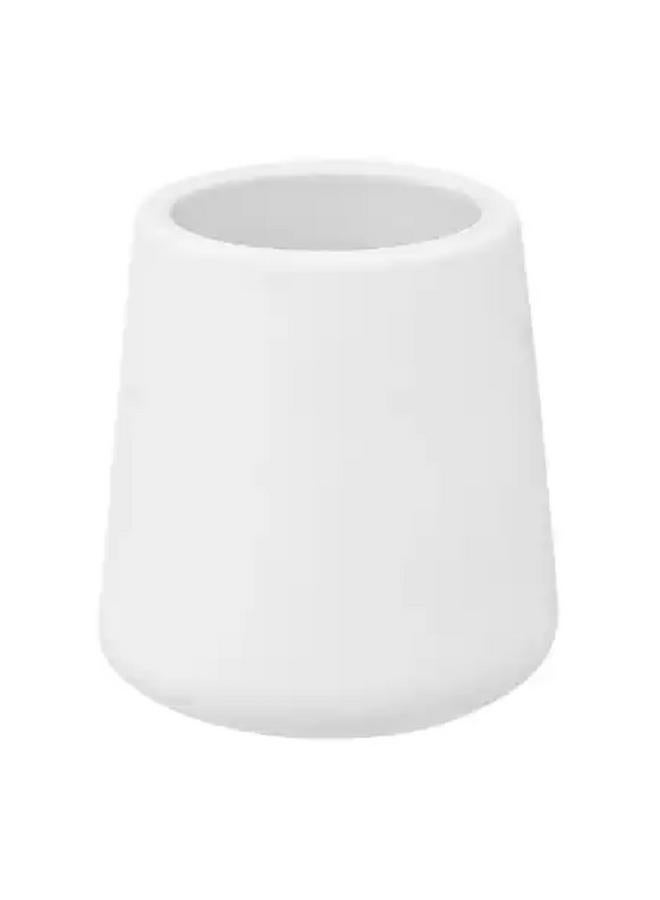 Five Simply Smart High Quality Sandstone Toilet Brush With Holder White And Silver 174878I - Image 3
