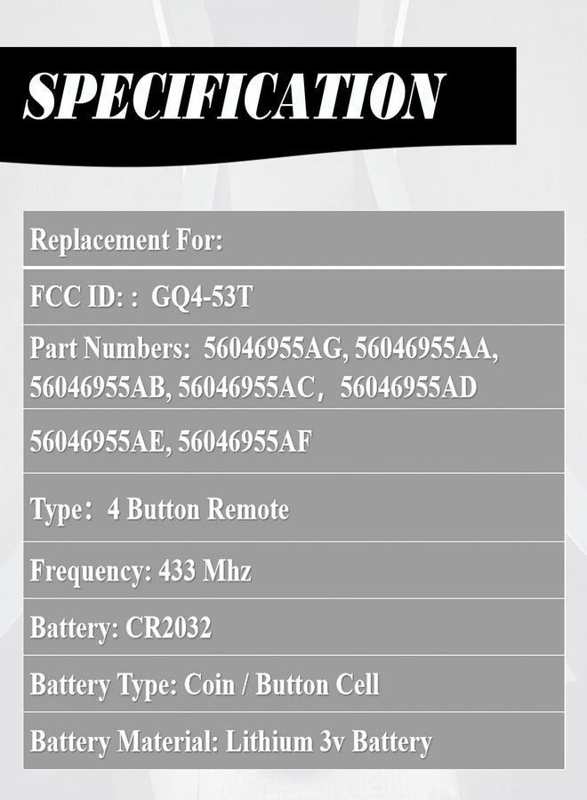 MechanMagic مفتاح بديل مناسب لسيارات دودج رام 1500 موديلات 2013-2021، و2500، و3500، و4500، و5500، وشاحنات البيك أب من 2013 إلى 2018، مع نظام دخول بدون مفتاح وتشغيل عن بعد، طراز GQ4-53T 4B، طقم من قطعتين. - Image 4