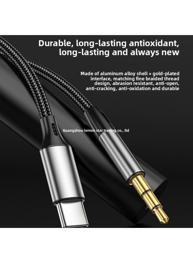 Aux Audio Cable Car Audio Box 3.5mm Double Head Plug Computer For Apple For Huawei Mobile Phone Typec Output-Color:[aux Audio Cable For Apple Version Black 1.0m - [high Sound Quality Upgraded Version] - Image 3