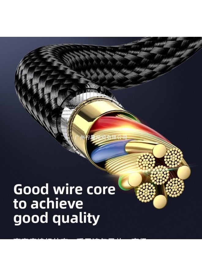 Aux Audio Cable Car Audio Box 3.5mm Double Head Plug Computer For Apple For Huawei Mobile Phone Typec Output-Color:[aux Audio Cable For Apple Version Black 1.0m - [high Sound Quality Upgraded Version] - Image 4