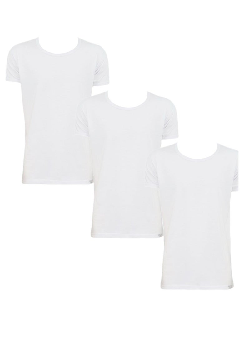 Rayan 3- Pieces Rayan Round Neck Undershirt White - Image 1