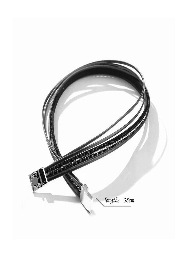 KunBead Black Leather Wrap Bracelets for Women Handmade Braided Boho Multi-Layer Bracelet Wristband Cuff Bangle Birthday Jewelry - Image 2