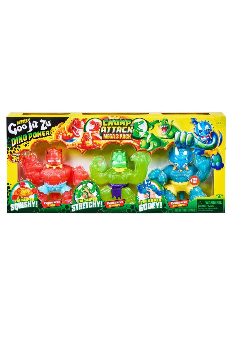 Goo Jit Zu Heroes of Goo Jit Zu Dino Power Mega 3 Pack Chomp Attack, MOY41257 - Image 2