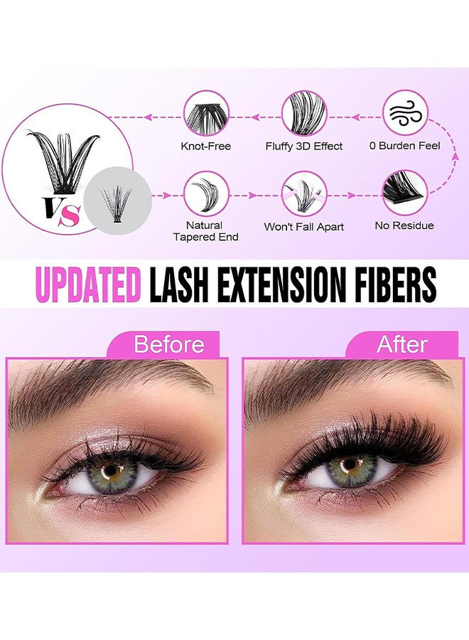 Depend Single Cluster False Lashes Set, Multiple Sizes Eyelashes With Eye Black Mascara Comb And Tweezers, Dense Natural Look Eyelashes, Curl Extension Lashes Eyelashes Set, Enlarge Your Eyes Eyelashes - Image 3