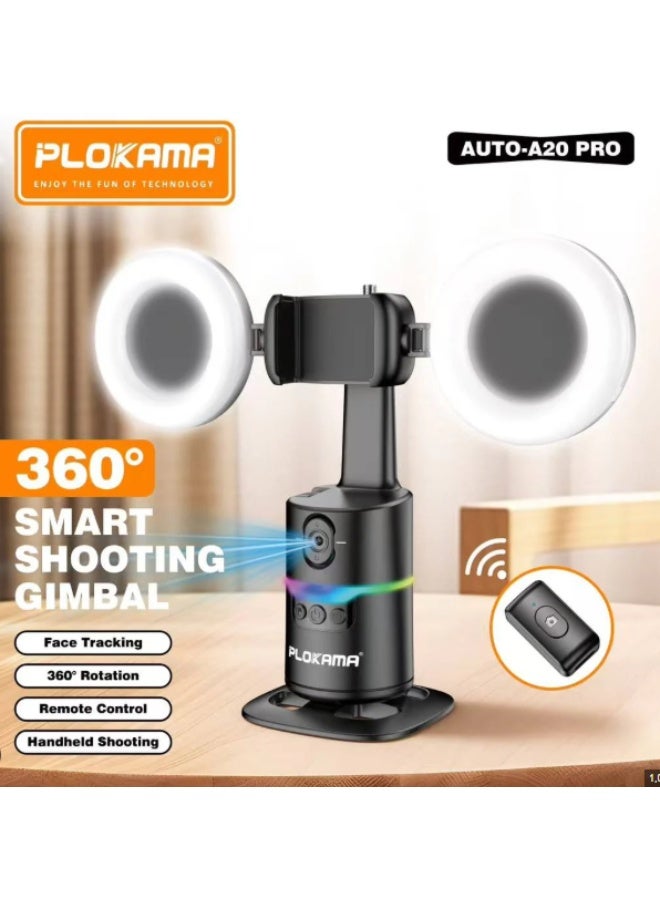 PLOKAMA Auto-A20 Pro 360° Smart Selfie Stick Gimbal – AI Tracking, Auto Face/Object Tracking, Tripod & Wireless Remote - Image 3