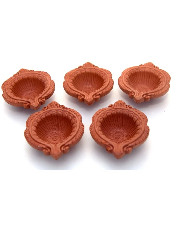 Generic - Natural Clay Traditional Diwali Ke Diye | Earthen Clay Diya | Mitti Ka Diva | Diyas For Pooja (Set Of 24) - Image 1