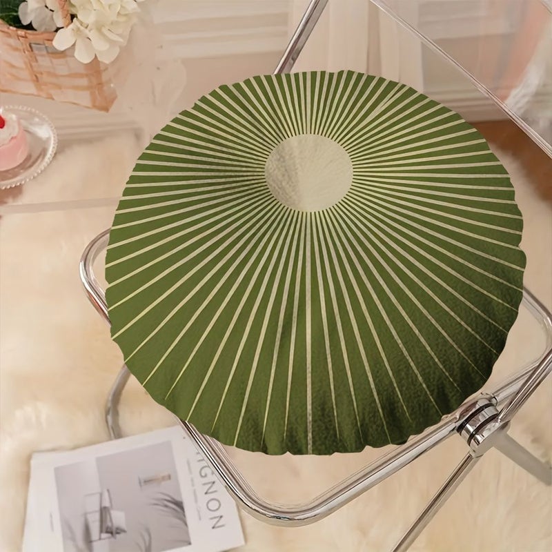 Soft Microfiber Filled Round Throw Pillow 16x16 Inch Sunburst Pattern Decorative Cushion for Family Travel Office Use - Image 5