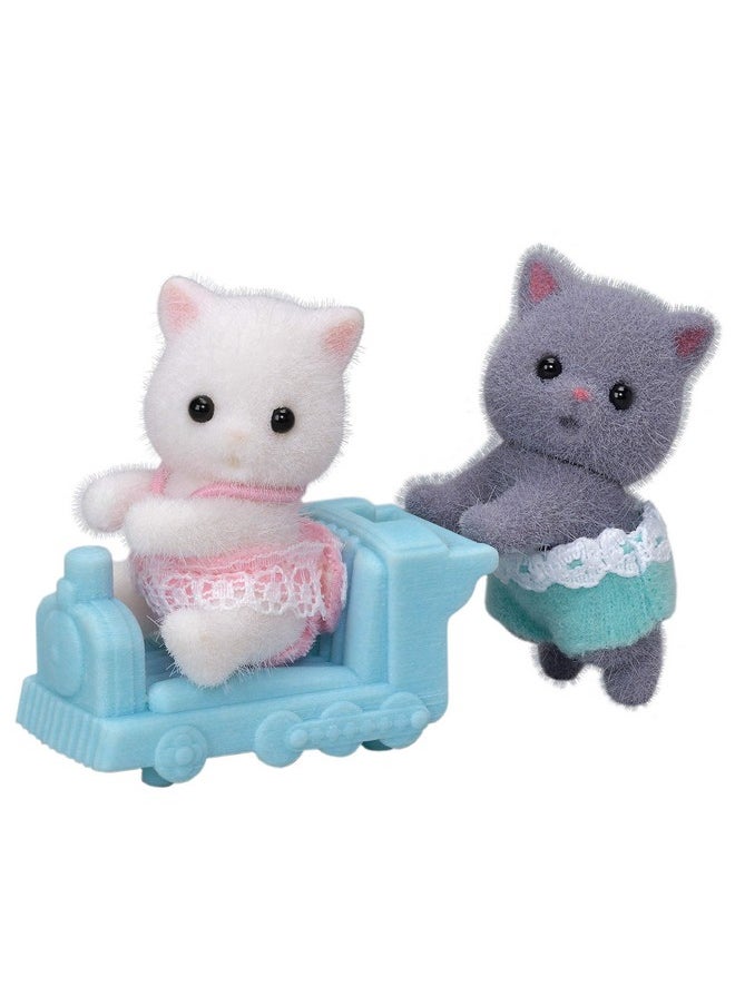 Calico Critters Persian Cat Twins Dolls Dollhouse Figures Collectible Toys; Figure & Accessory Included  - Image 1
