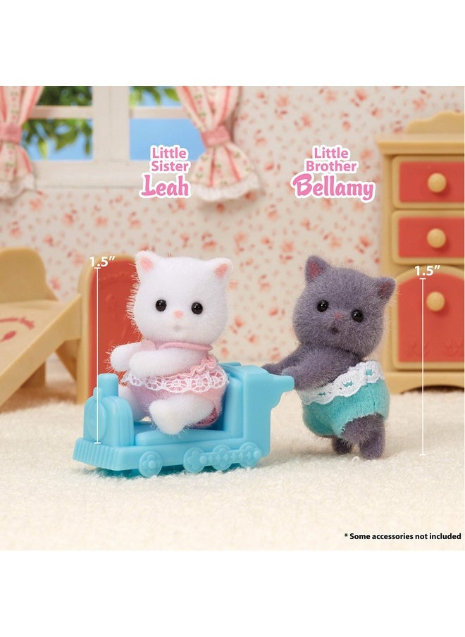 Calico Critters Persian Cat Twins Dolls Dollhouse Figures Collectible Toys; Figure & Accessory Included  - Image 3