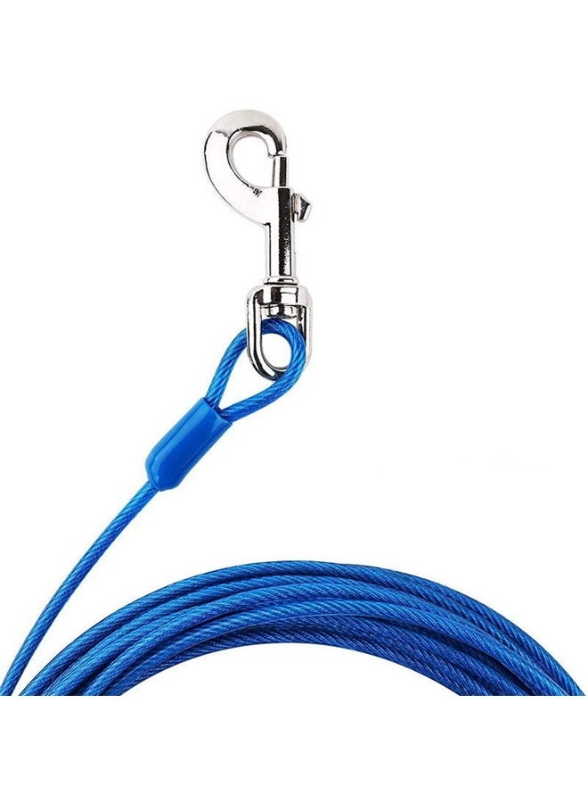 Loquat Dog Tie Out Cable, 19ft Dog Tether with Shock Absorbing Spring  Metal Swivel Hooks for Yard Camping Running Park Outside - Image 5