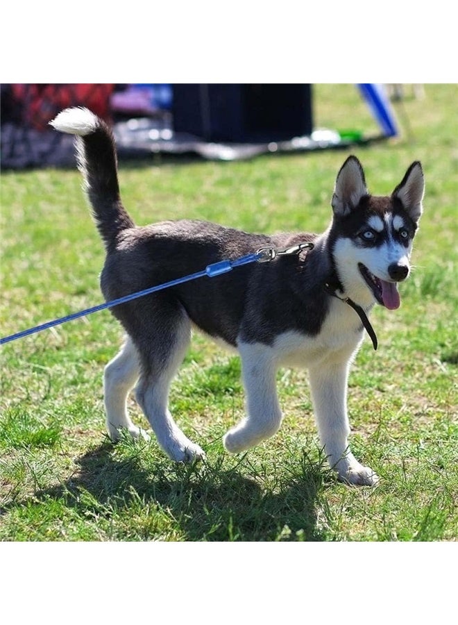 Loquat Dog Tie Out Cable, 19ft Dog Tether with Shock Absorbing Spring  Metal Swivel Hooks for Yard Camping Running Park Outside - Image 2